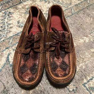 Twisted X Lace Up Mocs